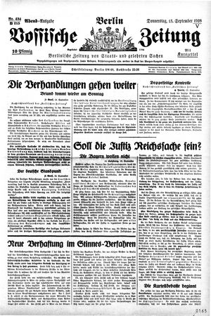 Vossische Zeitung vom 13.09.1928