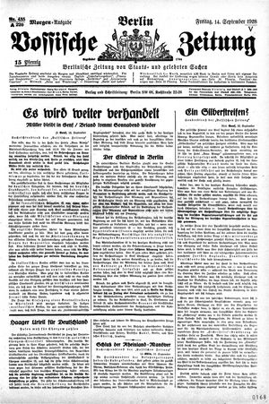 Vossische Zeitung vom 14.09.1928