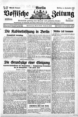 Vossische Zeitung vom 14.09.1928