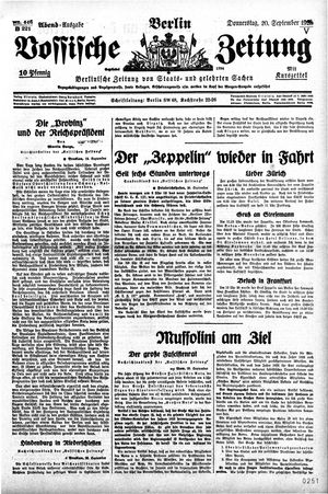 Vossische Zeitung vom 20.09.1928
