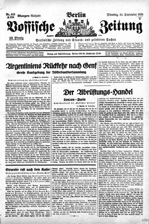 Vossische Zeitung on Sep 25, 1928