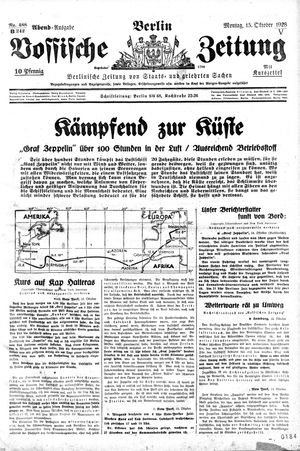 Vossische Zeitung vom 15.10.1928