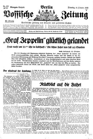 Vossische Zeitung vom 16.10.1928