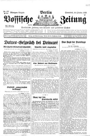Vossische Zeitung vom 20.10.1928