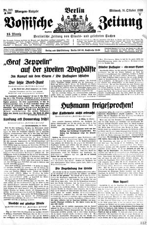 Vossische Zeitung vom 31.10.1928