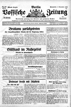 Vossische Zeitung vom 03.11.1928