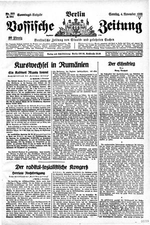 Vossische Zeitung vom 04.11.1928