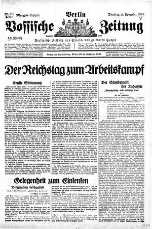 Vossische Zeitung vom 13.11.1928