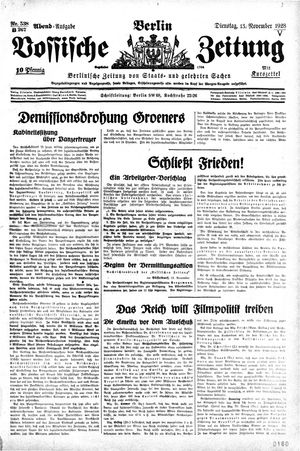 Vossische Zeitung vom 13.11.1928