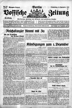 Vossische Zeitung vom 15.11.1928