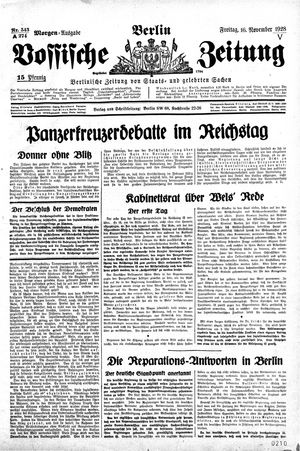 Vossische Zeitung vom 16.11.1928