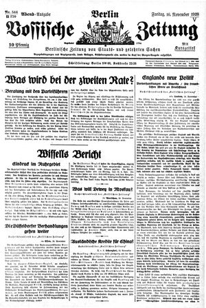 Vossische Zeitung vom 16.11.1928