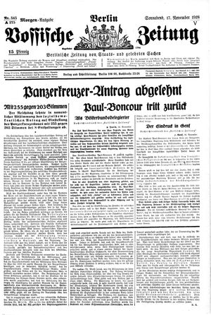 Vossische Zeitung vom 17.11.1928