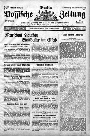 Vossische Zeitung vom 22.11.1928