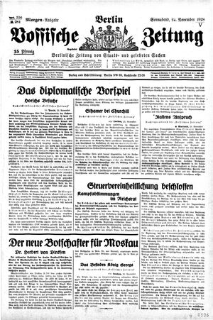 Vossische Zeitung vom 24.11.1928