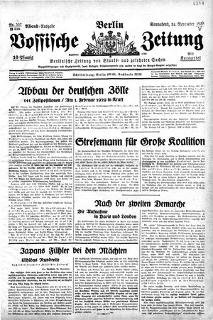 Vossische Zeitung vom 24.11.1928