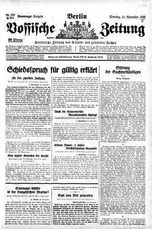 Vossische Zeitung vom 25.11.1928