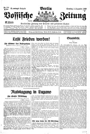 Vossische Zeitung vom 02.12.1928