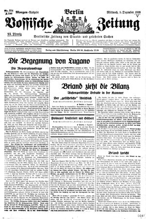 Vossische Zeitung vom 05.12.1928