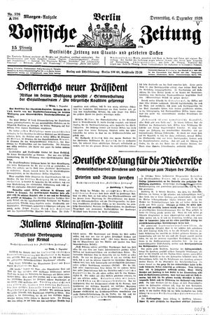 Vossische Zeitung vom 06.12.1928