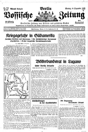 Vossische Zeitung vom 10.12.1928