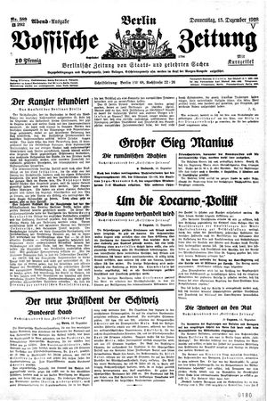 Vossische Zeitung vom 13.12.1928