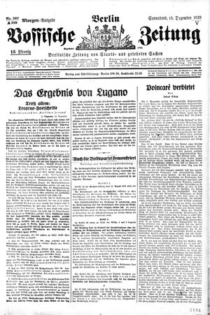 Vossische Zeitung vom 15.12.1928