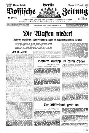 Vossische Zeitung vom 17.12.1928