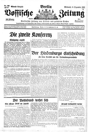 Vossische Zeitung vom 19.12.1928