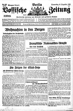 Vossische Zeitung vom 27.12.1928