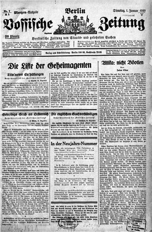 Vossische Zeitung vom 01.01.1929