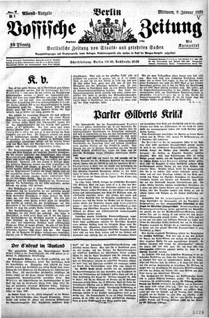 Vossische Zeitung vom 02.01.1929