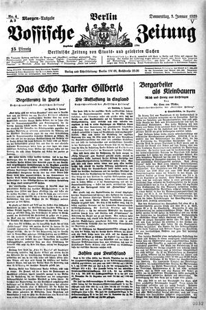 Vossische Zeitung vom 03.01.1929