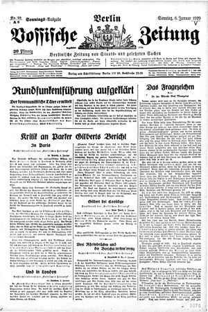 Vossische Zeitung vom 06.01.1929
