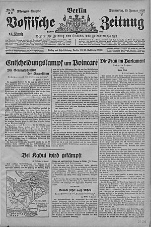 Vossische Zeitung on Jan 10, 1929
