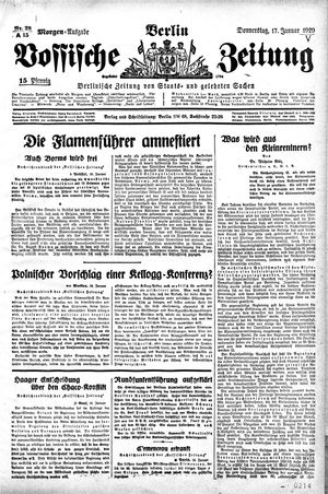 Vossische Zeitung vom 17.01.1929