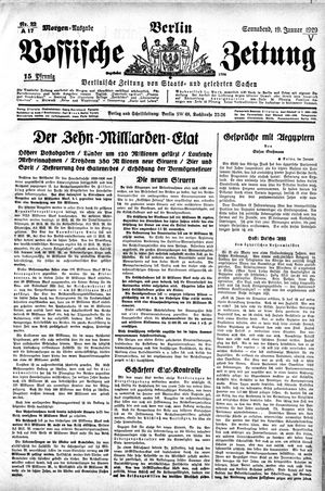 Vossische Zeitung vom 19.01.1929