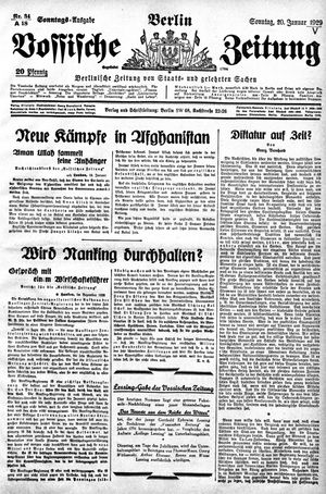 Vossische Zeitung on Jan 20, 1929
