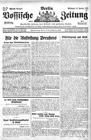 Vossische Zeitung vom 23.01.1929