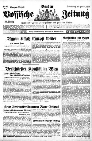 Vossische Zeitung on Jan 24, 1929