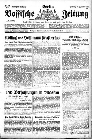 Vossische Zeitung vom 25.01.1929