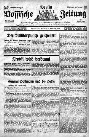 Vossische Zeitung vom 30.01.1929