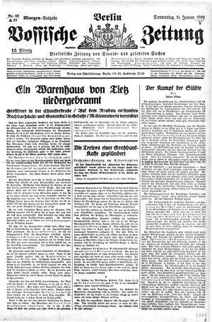 Vossische Zeitung vom 31.01.1929