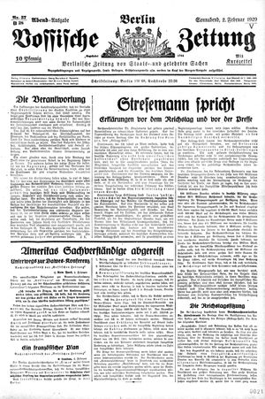Vossische Zeitung vom 02.02.1929