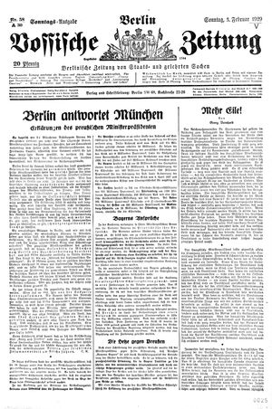 Vossische Zeitung vom 03.02.1929