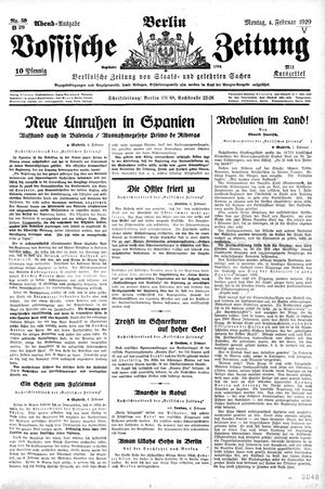 Vossische Zeitung on Feb 4, 1929