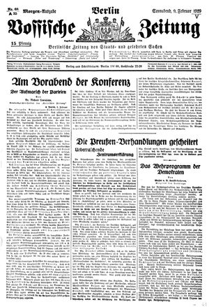 Vossische Zeitung vom 09.02.1929