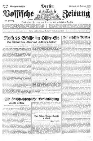 Vossische Zeitung vom 13.02.1929
