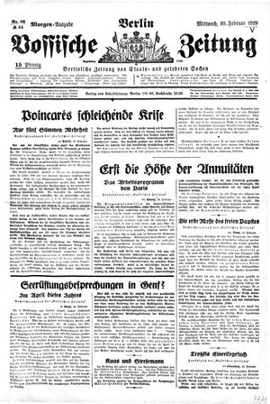 Vossische Zeitung vom 20.02.1929