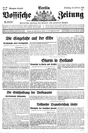 Vossische Zeitung vom 26.02.1929